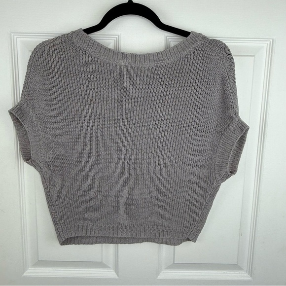 Vince gray open knit sweater top XS - Picture 5 of 5